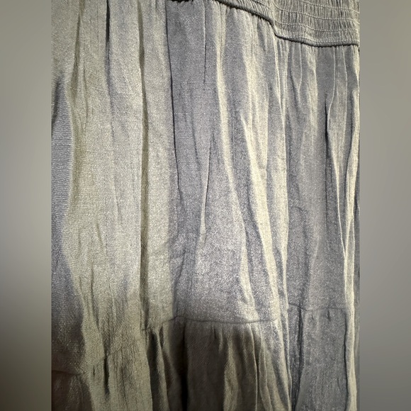 Blue/green flutter sleeve midi dress with ruched bodice size large - Picture 4 of 7